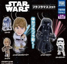 Star Wars Swinging Mascot complete Set 5 capsule toy Gacha NEW
