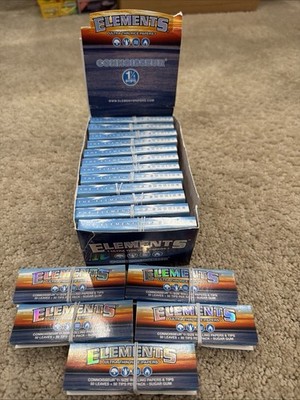 Elements Connoisseur Ultra thin Rice Papers 1 1/4   + Tips - 1 box