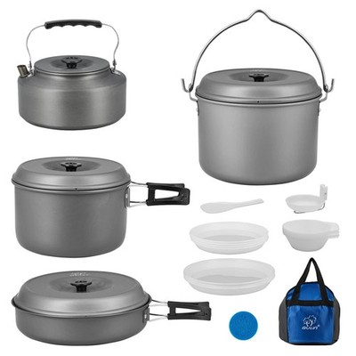 Camping Kochgeschirr Set Camping Töpfe aus Aluminium leichtes Camping Kochset