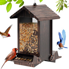 Squirrel Proof Bird Feeder for Outdoor Hanging,Metal Bird Seed Feeder with Bilat