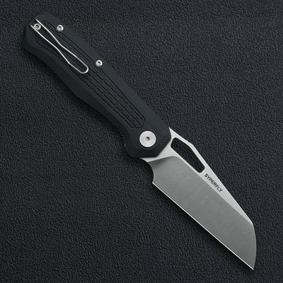 Ironfly Syperfly Folding Knife 3.75'' 14C28N Sandvik Steel Blade Black G10 Handle