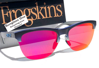 Oakley FROGSKINS LITE Black Silver Fade POLARIZED Galaxy Magenta