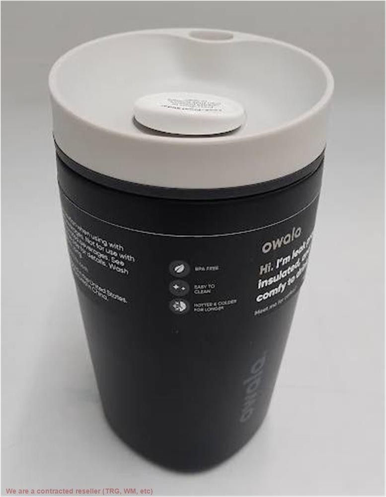 Owala 12oz SmoothSip Slider Coffee Tumbler - Black READ DESCRIPTION