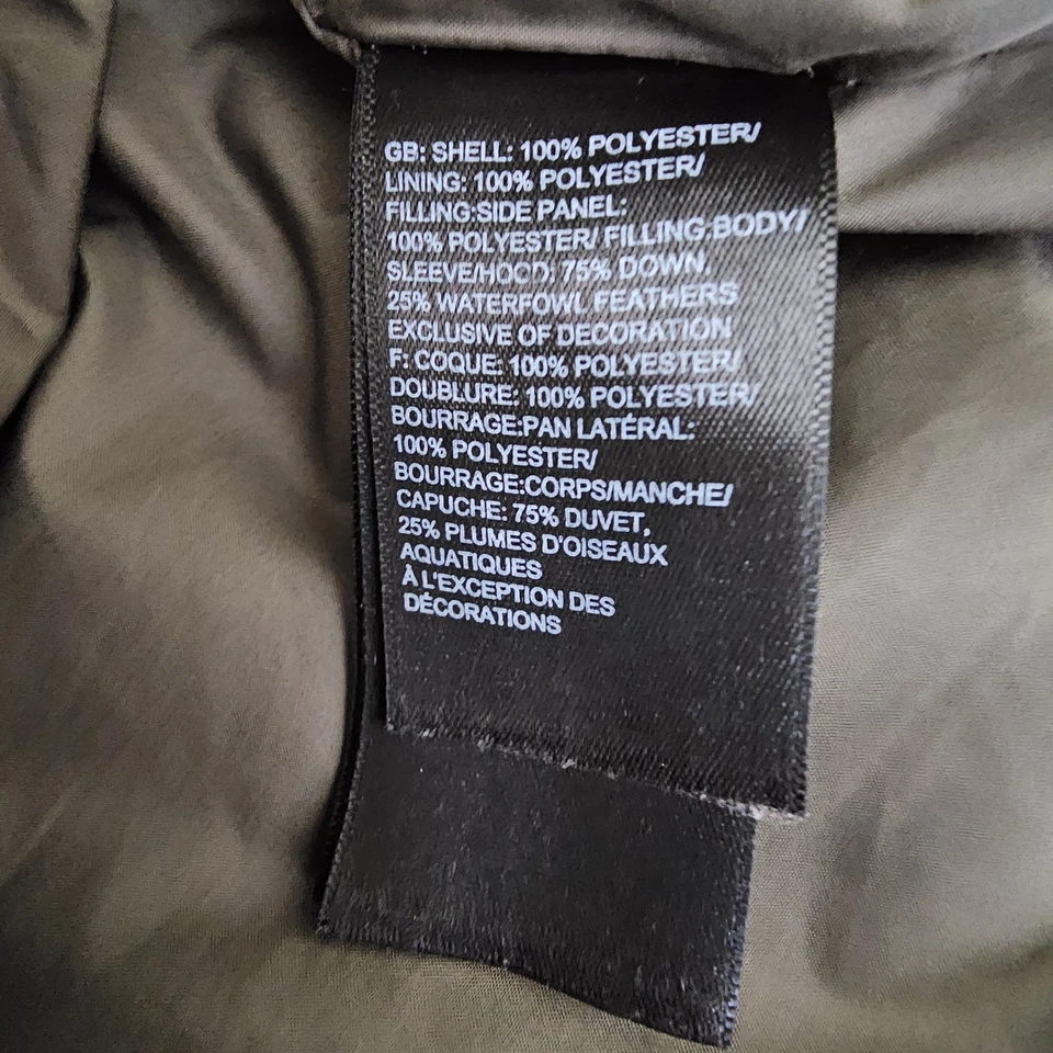 Chaqueta acolchada parka mediana para mujer The North Face Gotham 550 verde topo Foto 3 de 4