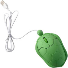 Vctitil Cute Turtle Shape USB Wired Corded Mouse,1200Dpi 3 Buttons USB Plug N Pl