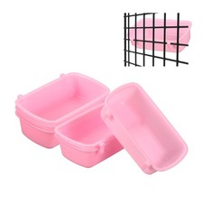 Cage Cups, 4.7x2.8x1.4 Inch Parakeet Feeder Bird Cage Pink, 6 Pcs 