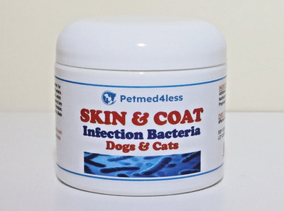 SKIN COAT BACTERIA INFECTION KILLER CREAM FOR PETS ( DOGS & CATS) - MADE IN USA