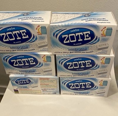 Zote Blanco Laundry Detergent Flakes for Fabric, 17.6 oz (500 g), 6 Pack