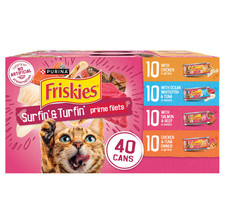 Purina Friskies Gravy Wet Cat Food Variety Pack, Surfin Turfin Pack of 40 5.5