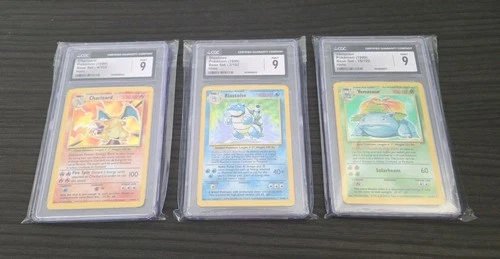CGC 9 Charizard #4 Blastoise #2 Venusaur #15 Holo Rare 1999 Pokemon Base Set