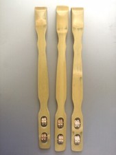 3Pcs Bamboo Wooden Itch Therapeutic Relaxer Back Scratcher w/ Massage Rollers US