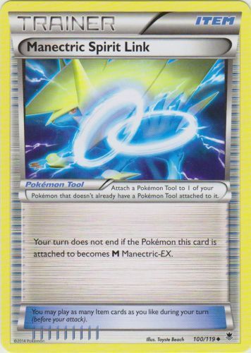 4X MANECTRIC SPIRIT LINK POKEMON XY PHANTOM FORCES 100/119 4X UNCOMMON CARD - Picture 1 of 1