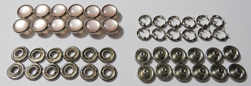 Menge 36 Perlendruckknöpfe Verschlüsse - 4 Stück, hellrosa - 11 mm - NEU