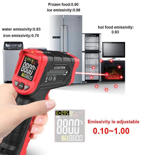 LCD IR Temp Meter Non-contact Laser Temperature Gun Infrared Thermometer - Picture 3 of 18