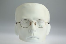 Joy 3354, Vintage 90s gold small round eyeglasses frames mens  womens NOS