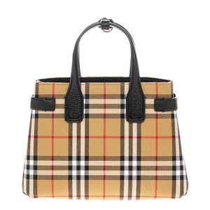the small banner in vintage check and leather
