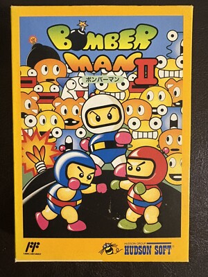 Bomberman II 2 (Nintendo Famicom NES, 1991) CIB With Inserts And Protective Case