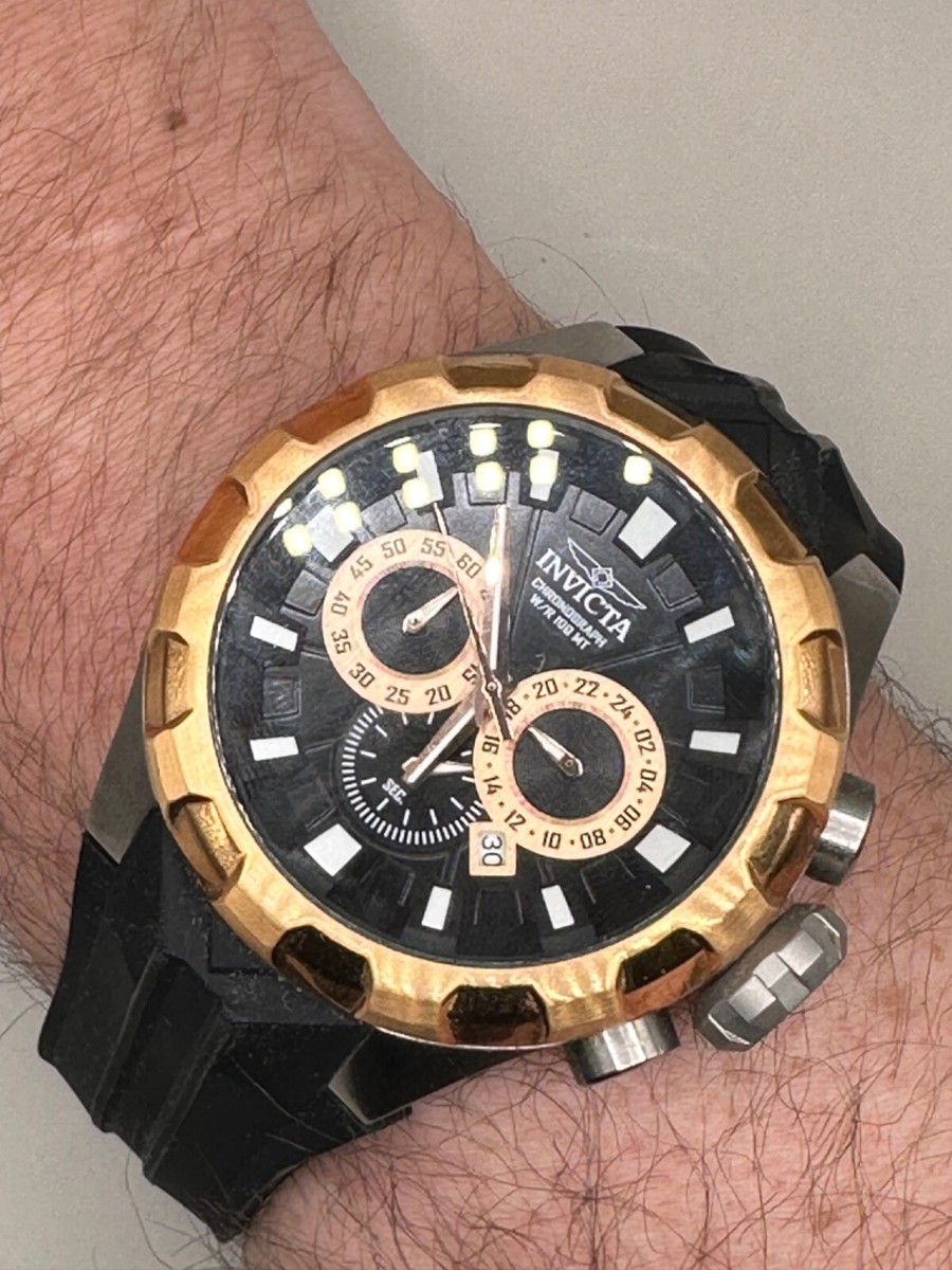Invicta I-Force Chronograph Watch Men's 50mm Black Rose Gold Invicta I-Force Chronograph Watch Men's 50mm Black Rose Gold