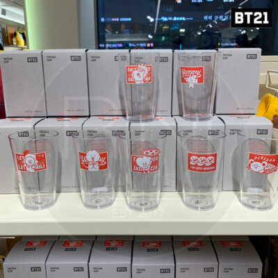 BTS BT21 Official Authentic Goods Tritan Cup BITE Ver 440ml 14fl.oz + Tracking#