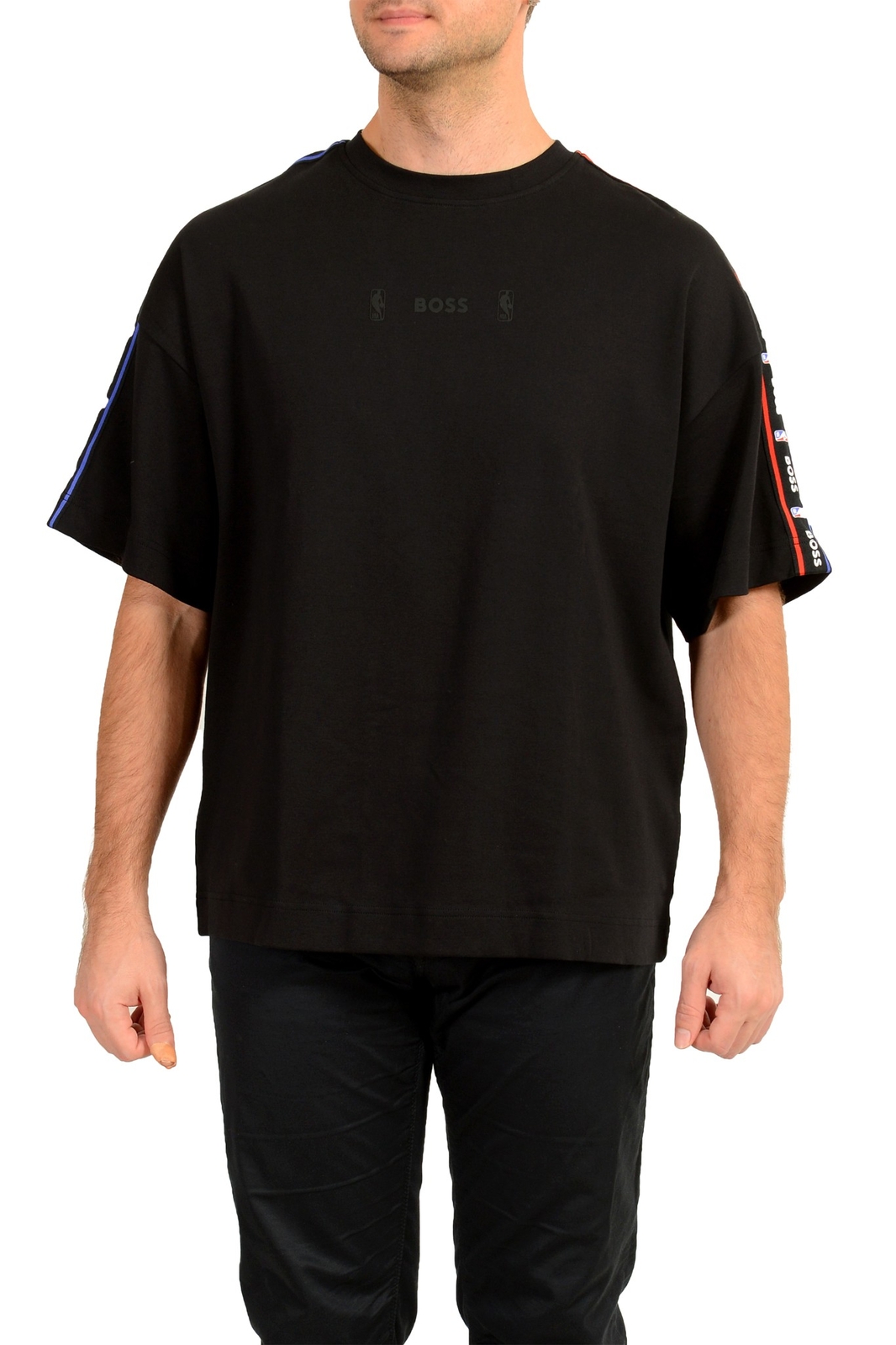 Hugo Boss X NBA Mens T_Court_2 Black Short Sleeve T-Shirt US M IT 50