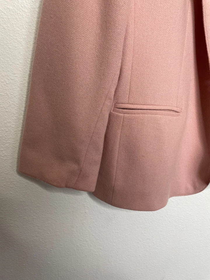 RUSS Blazer Coat 8 Pink Wool Blend Long Sleeve Single Button Career Minimalist - Image 3 of 4