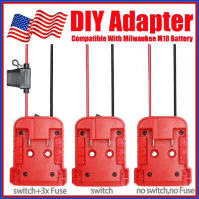 10X DIY Adapter Power Wheel Compatible With Milwaukee M18 Battery 18V Dock Power