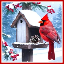 30 Custom Winter Home Cardinal Personalized Address Labels