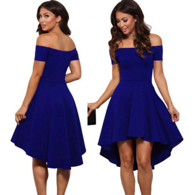 Elegant Women's One-shoulder Casual A-line Cocktail Party Evening Short  Dress US | eBay