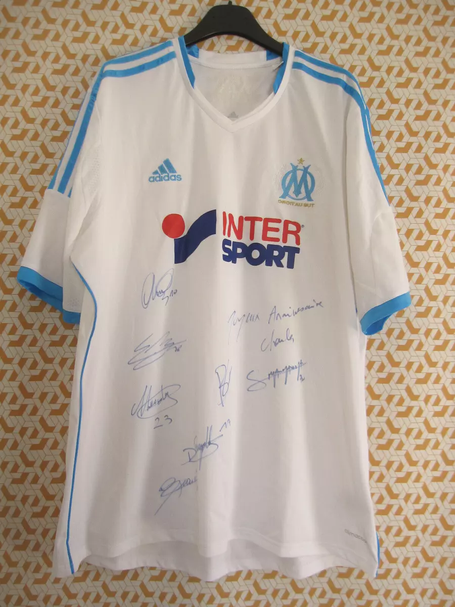 Maillot Adidas Olympique Marseille 2013 Intersport dédicace Mendy OM Homme  - XL