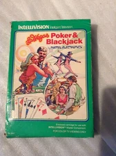 Mattel Intellivision Las Vegas Poker & Blackjack  Video Game Cartridge in box