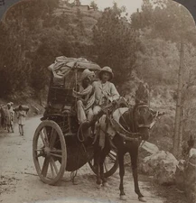 Stereo Photographer James Ricalton 'Ekka' from Cashmere India Stereoview c1910