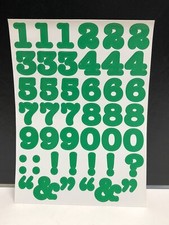 Creative Memories Stickers Green NUMBERS 123, NOS 