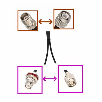 1x TNC to 2x RP-TNC Male/Female Antenna GPS Splitter/Combiner Y Adapter RF cable