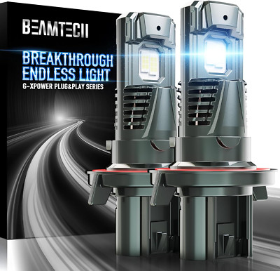 Beamtech H13/9008 LED Fog Light Bulbs 100W 20000 Lumens 6500K Cool ...