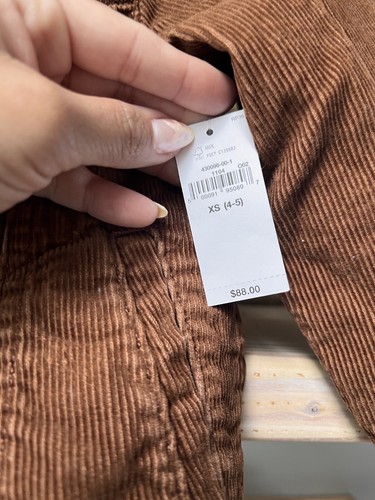 NWT Gap Kids Sherpa Lined Corduroy Jacket Size XS 4/5 Y Sable Brown - Picture 3 of 6