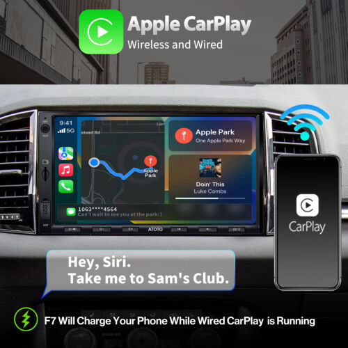 ATOTO F7 Doppel-DIN 7 Zoll Autoradio GPS Bluetooth Wireless CarPlay&Android Auto - Bild 4 von 12
