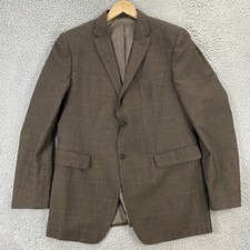 Banana Republic Blazer Suit Jacket Mens 44L Houndstooth Plaid Old Money Preppy