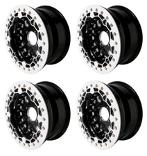 Can Am X3 Maverick  Beadlock Wheels  15" x 7"  4+3 Front Rear  Alba Racing BW