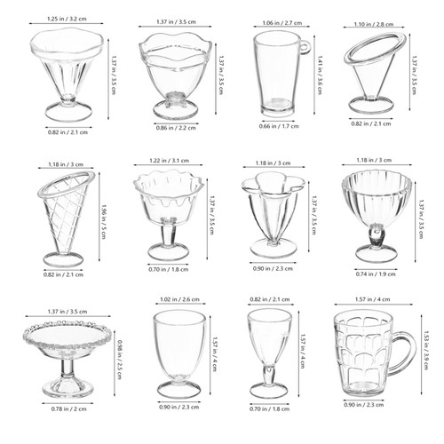 24PCS Miniature Cups Model Multi-functional Mini Ice Cream Cup for Dollhouse - Picture 12 of 12