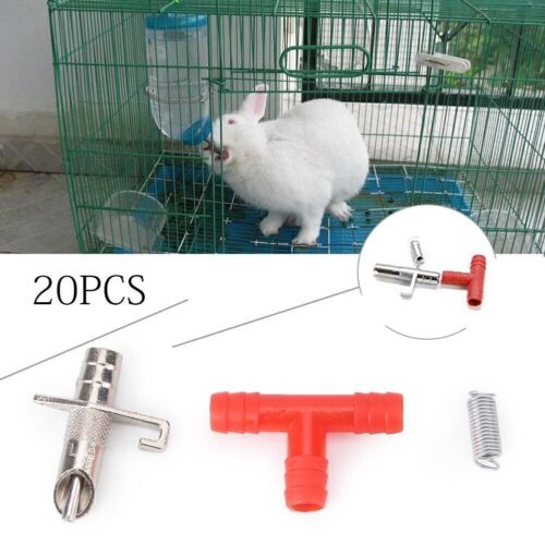 Automatic Rabbit Nipple Water Drinker Drinking Fedder Bunny Rodent Mouse 10 Sets - Afbeelding 1 van 9