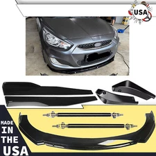 For Hyundai Accent Front Bumper Lip Splitter Spoiler Body Kit /Side Skirt