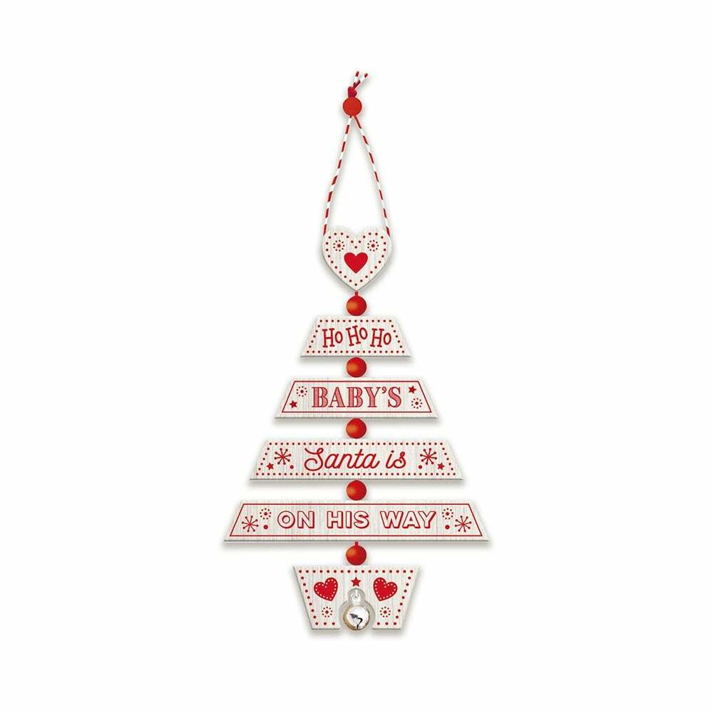 Christmas Tree Decoration - Babys 1st Xmas 269800023 Wooden Hand Crafted