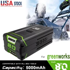 Battery FOR Greenworks 80V Lithium Ion 5.0Ah Rechargeable Li-ion BAB727 GBA80200