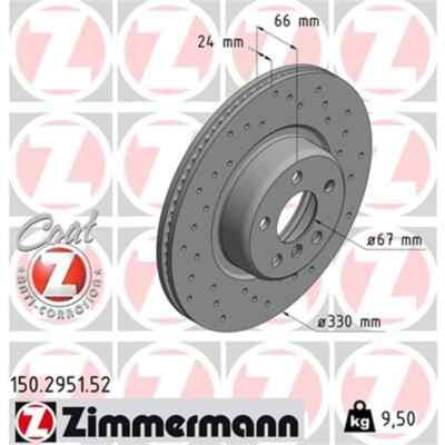 2x ZIMMERMANN Sport Z Bremsscheibe 150.2951.52