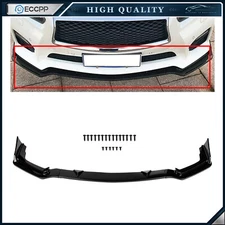 Front Bumper Lip Spoiler FITS 2014-2017 INFINITI Q50 Sport Model Glossy Black