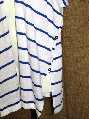 LILLY PULITZER White Blue Striped Open Front Cardigan Sweater Top SZ XS NEW  | eBay