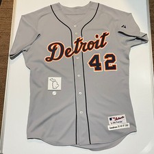 Game Used 2007 CURTIS GRANDERSON Detroit Tigers GAME USED 42 Baseball Jersey MLB