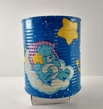 Vintage CARE BEARS Sleepy Bedtime Bear Custom Hand-Made Storage Tin For Toys!