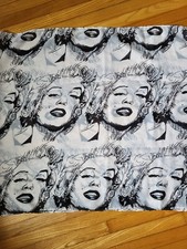 Marilyn Monroe Scarf-Oblong-58" x 21"-Sheer-Black  White Pictures of her face