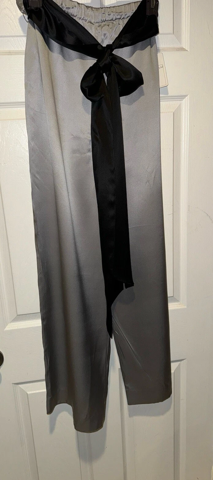 Pantalon de pyjama Christian Dior en soie séparé ceinturé taille 10 neuf 